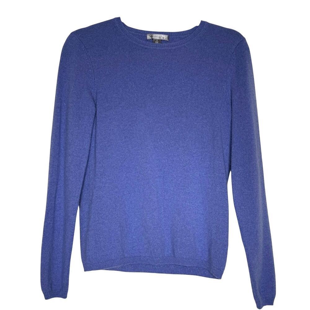 Charter Club Cashmere Crew Neck Sweater Purple Size S